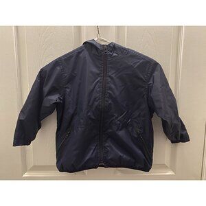 3/$15 PLC Place Athletic Dept Fleece Lined Blue Waterproof Rain Jacket Sz 36M 3T